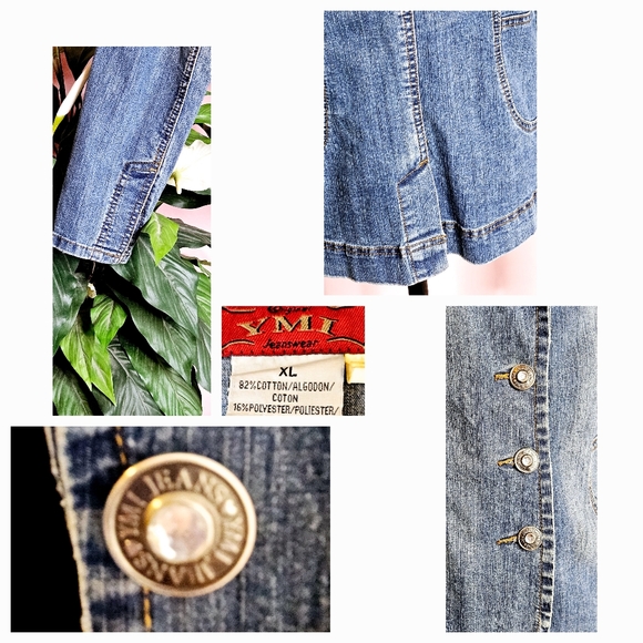 YMI Blue Jeans Jacket Bleached size XL - Picture 8 of 16